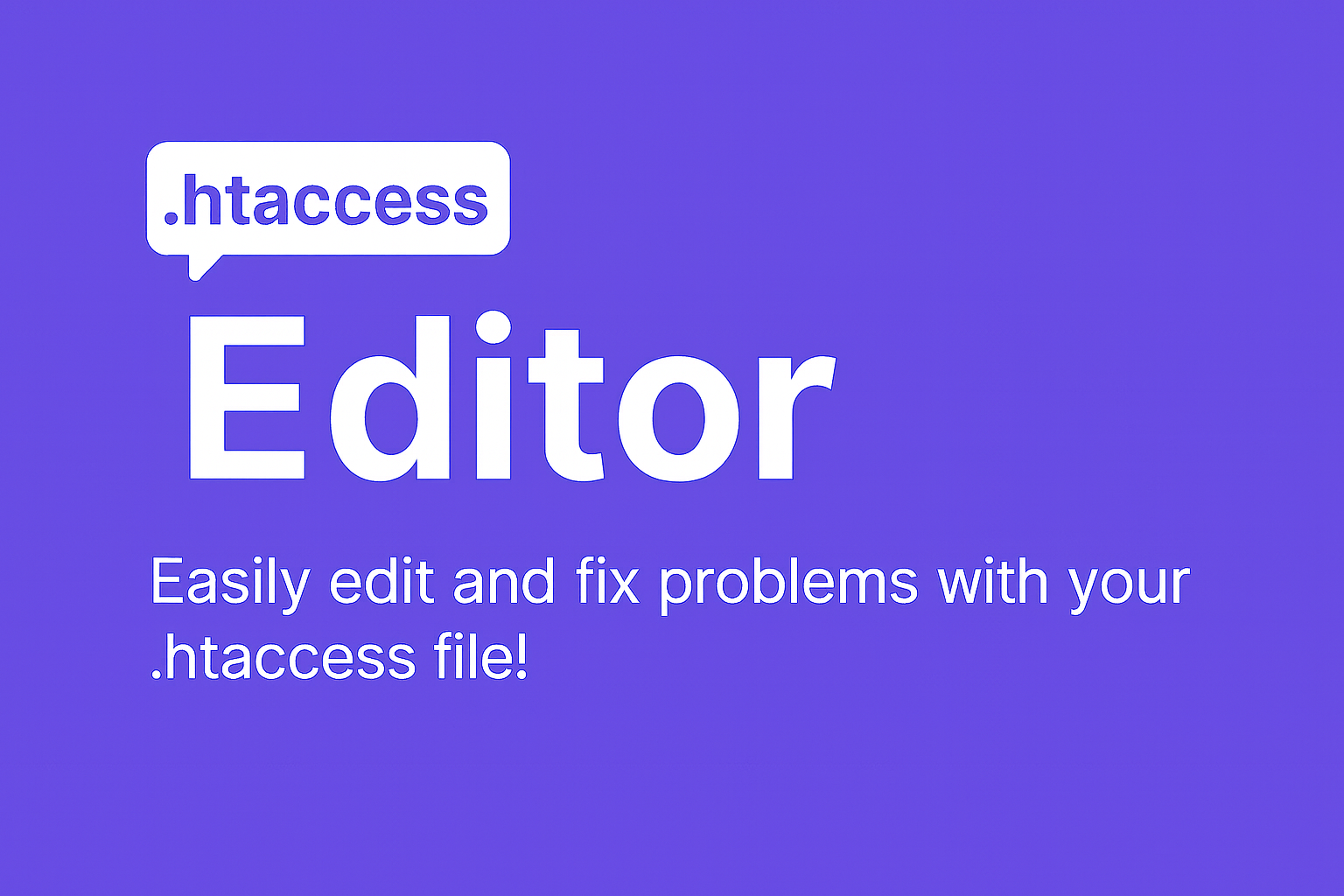 .htaccess Editor